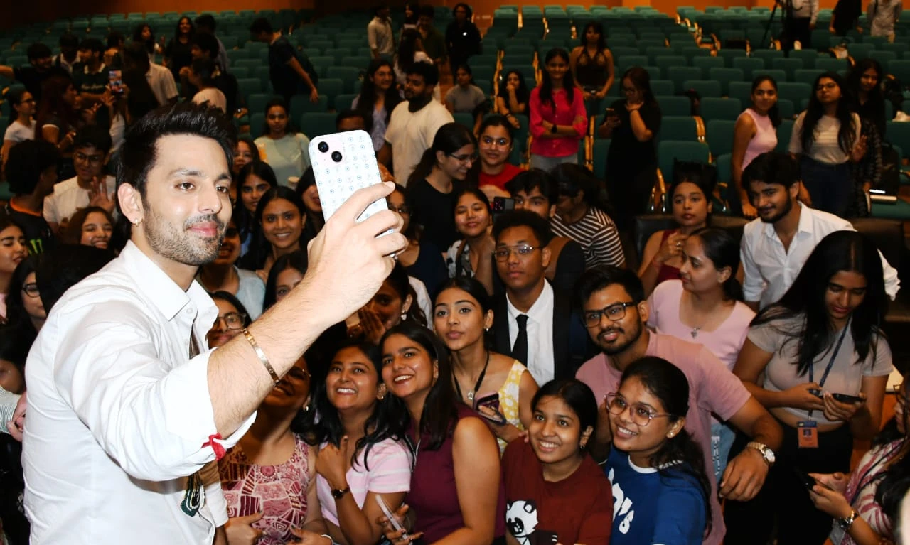 Himansh Kohli and Sonalli Sehgal visit Amity University for Aryabhatt Ka Zero promotions