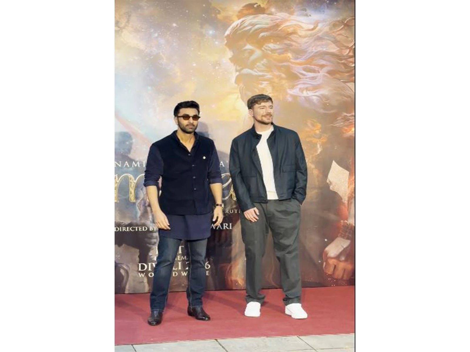 Ranbir Kapoor and MrBeast share a frame at the grand Ramayana event in Mumbai