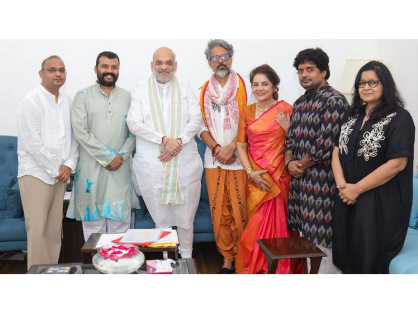 Amit Shah meets the team behind the sleeper hit film Hanuman Ansh