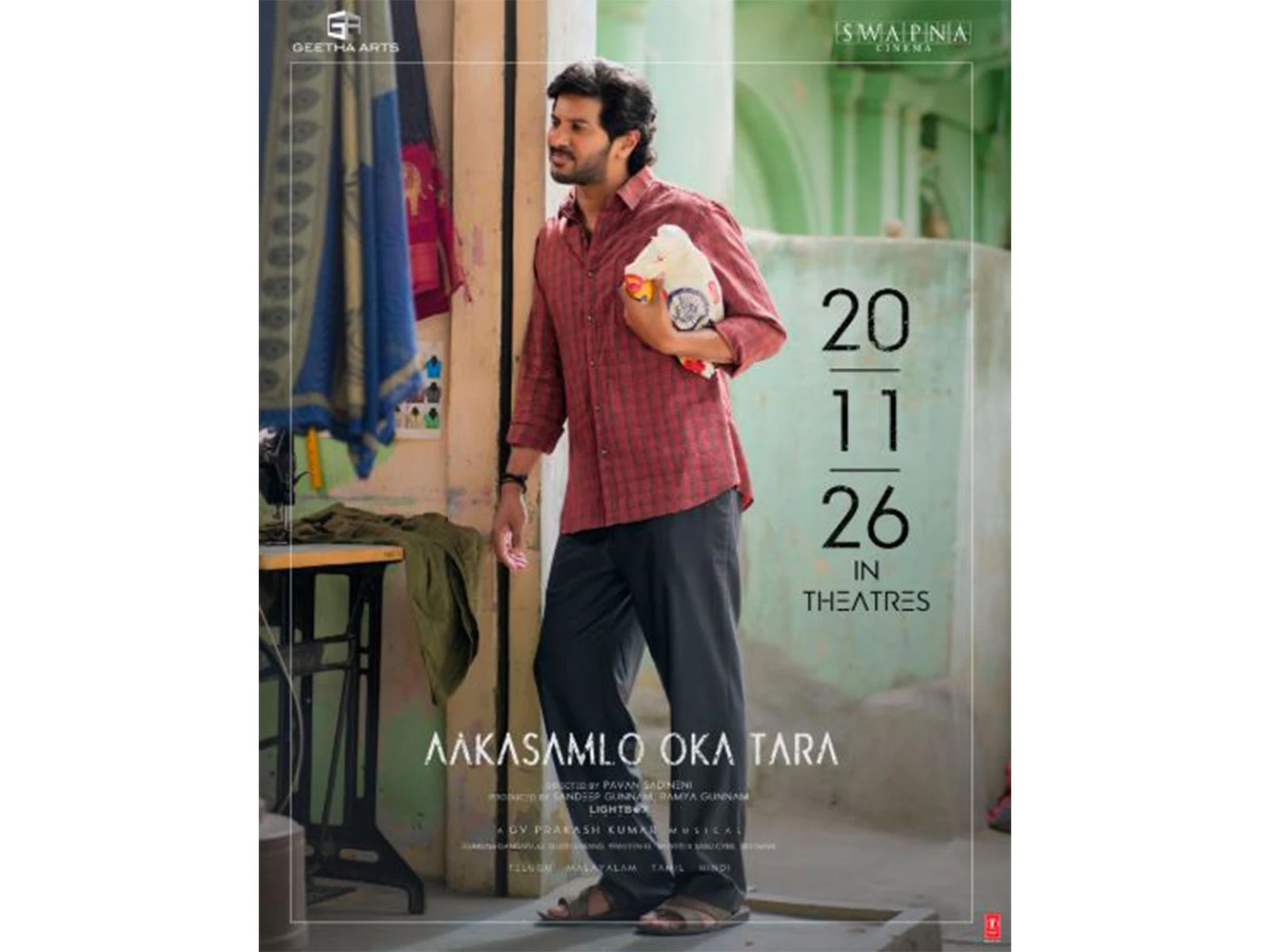 Dulquer Salmaan locks November 20 release date for his upcoming Telugu film Aakasamlo Oka Tara