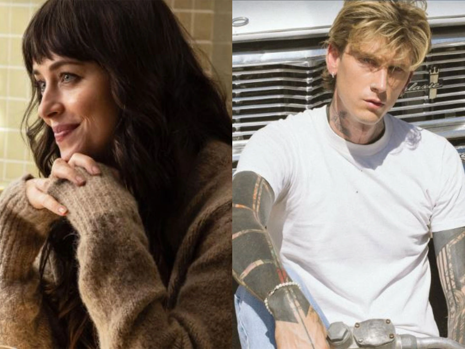 Dakota Johnson and MGK are reportedly seeing each other after meeting at a star-studded wedding