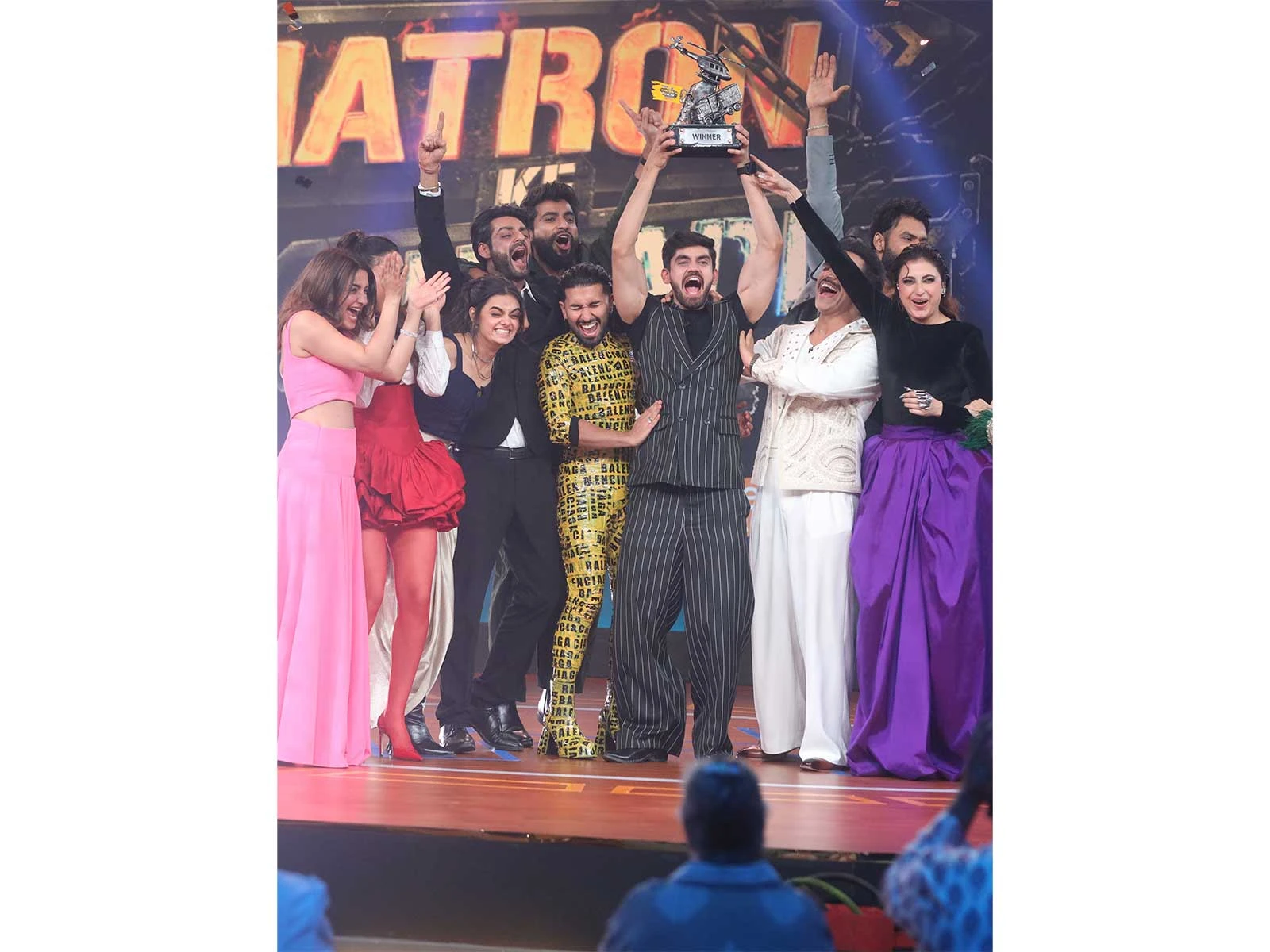 Avinash Mishra lifts the Khatron Ke Khiladi 15 trophy after a gruelling season