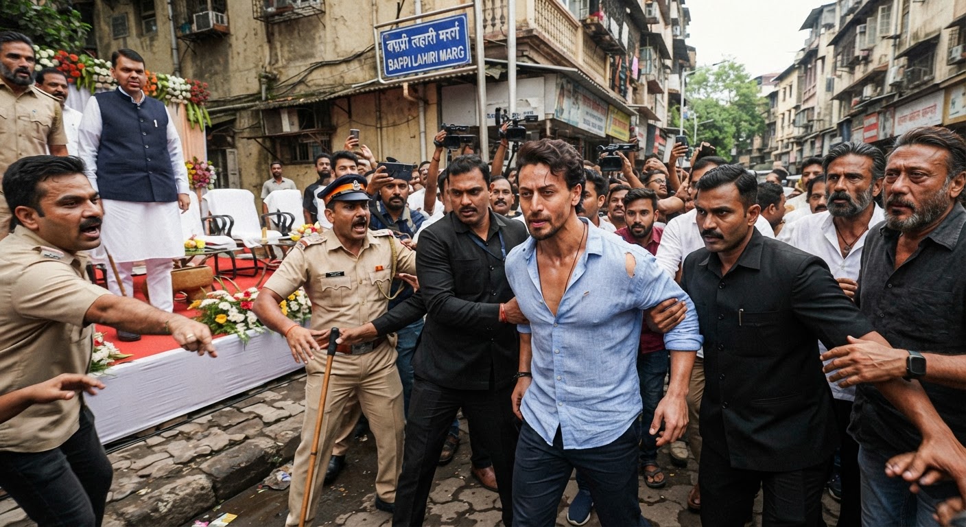 Mumbai honors Bappi Lahiri as security concerns rise over Tiger Shroff attack