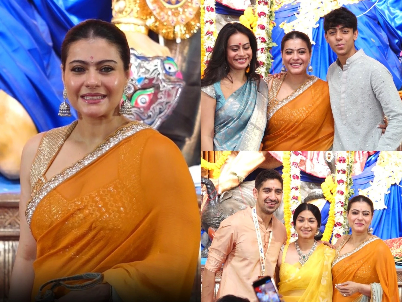 Kajol joins Nysa and Yug to celebrate 80 years of the Mukherjee family Durga Puja tradition